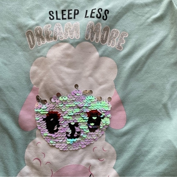 Urban Kids Sheep Sequin Pajama Set For 2T-3T Very Soft Slim Fit - Picture 13 of 16